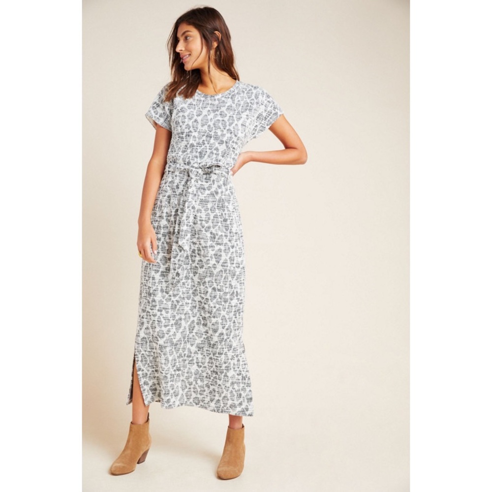 Anthropologie Gray Maxi Dress